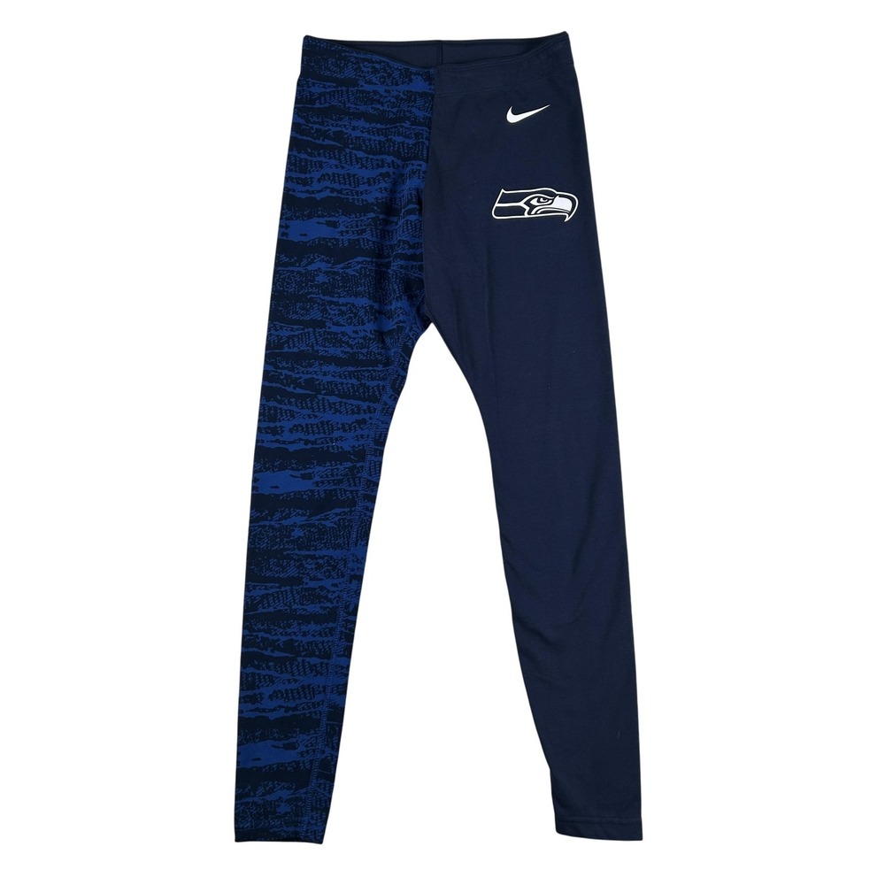 Seattle Seahawks Leggings Womens Small Blue NFL Football Nike Patterned